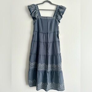 Mid-length Blue Layered Dress